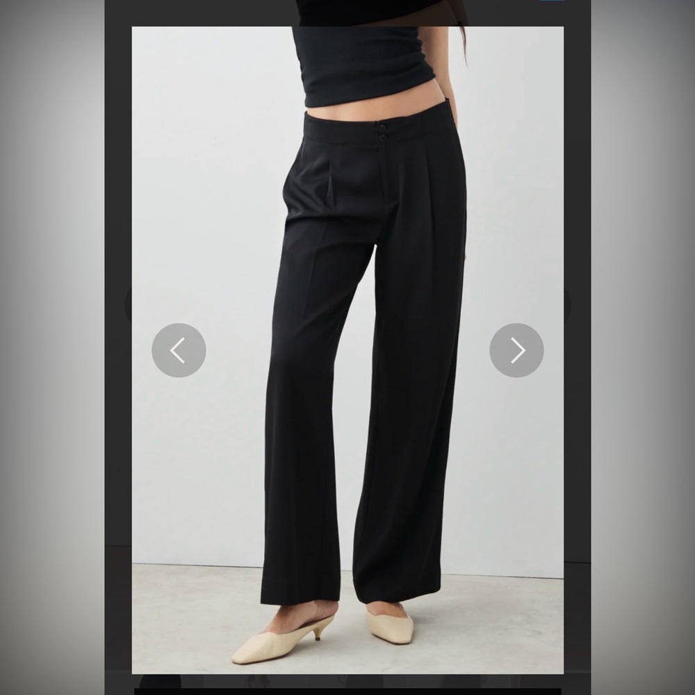 AYR The Supremo Black Heavyweight Silk Pants Size M
